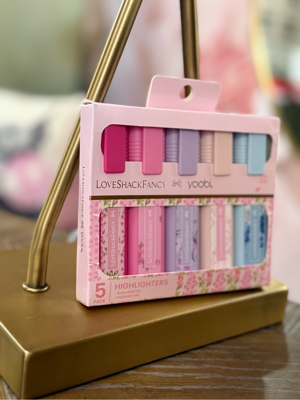 LoveShackFancy x Target Yoobi Pastel Highlighter Set - Pink & Lavender